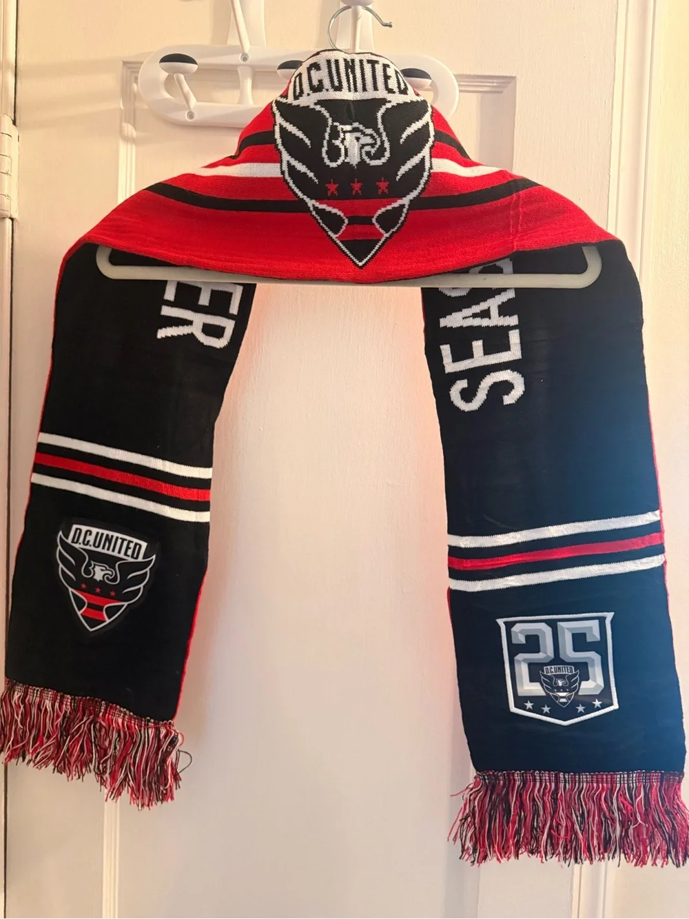 MLS DC United Reversible Knit Scarf with 25 Crest